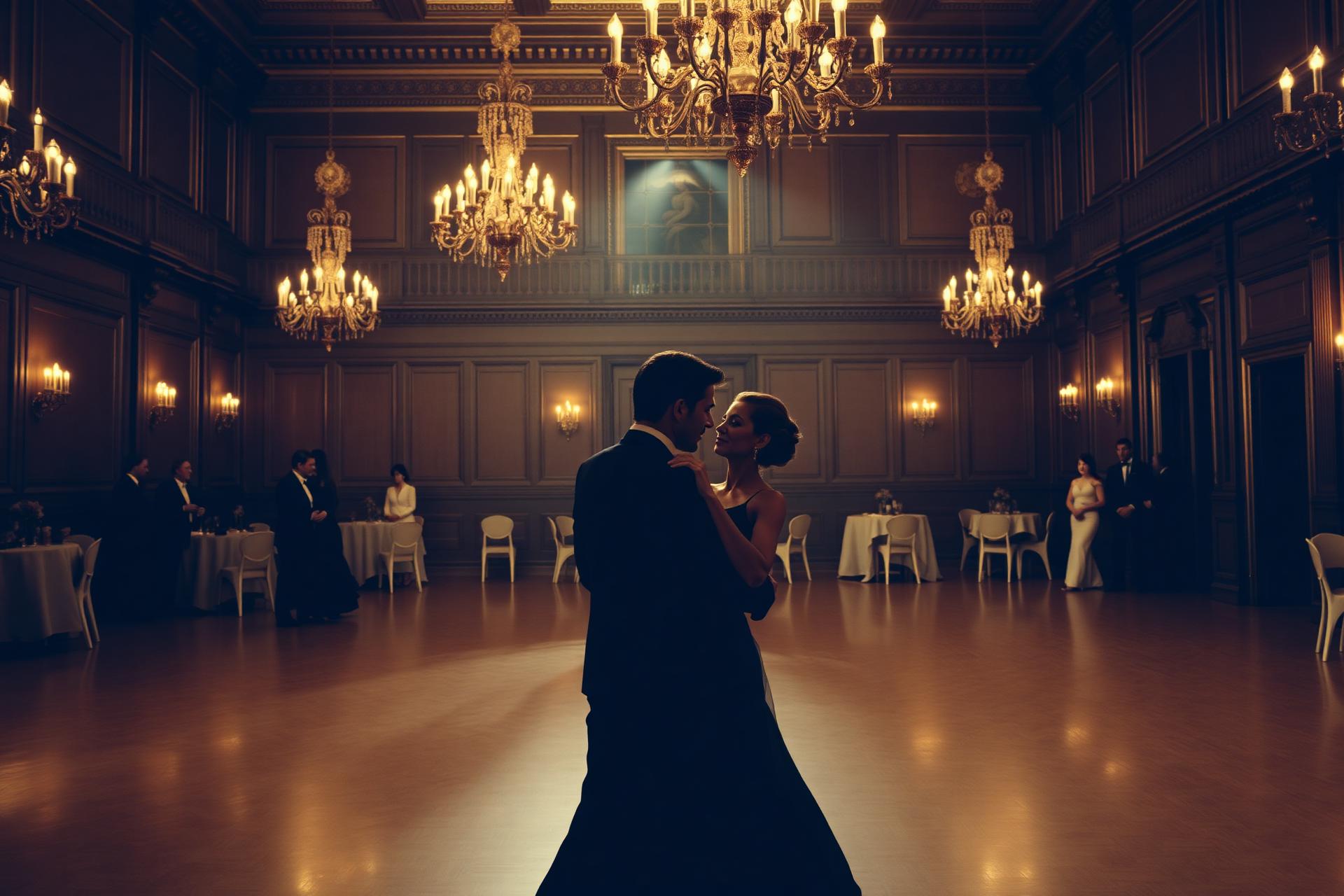 Grand ballroom of the Orangerie im Kurpark set for a Tanz·Kultur·Begegnung evening